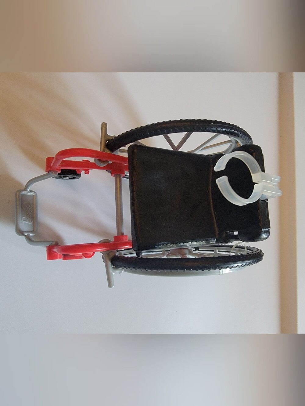 Barbie Wheelchair — Doll Mobility Accessory, Red & Silver